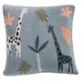 Children's bedrooms - Cushion cover and baby blanket WHALIO & GIRAFFE for children - TRANQUILLO