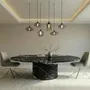 Dining Tables - Ocel - Dining Tables - Nero Maquina Marble - 120X120X75 cm - STONE VALLEY