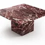 Tables Salle à Manger - Carrera - Tables à manger - Marbre Rosso Levano - 100X100X75 cm - STONE VALLEY