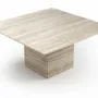 Dining Tables - Carrera - Dining Tables - Classic Travertine - 100X100X75 cm - STONE VALLEY