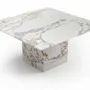 Dining Tables - Carrera - Dining Tables - Calacatta Oro Marble - 120X120X75 cm - STONE VALLEY