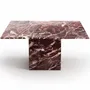 Dining Tables - Carrera - Dining Tables - Rosso Levano Marble - 150X150X75 cm - STONE VALLEY
