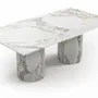 Dining Tables - Jaspura - Dining Tables - Calacatta Oro Marble - 200X100X75 cm - STONE VALLEY