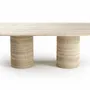 Dining Tables - Jaspura - Dining Tables - Classic Travertine - 220X110X75 cm - STONE VALLEY