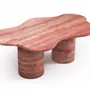 Tables basses - Nunoca - Tables basses - Travertin Rouge - 110X70X40 cm - STONE VALLEY