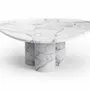 Tables basses - Rivage - Tables basses - Marbre Statuario Michelangelo Carrara - 100X100X40 cm - STONE VALLEY