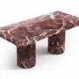 Tables basses - Jaspura - Tables basses - Marbre Rosso Levano - 100X50X40 cm - STONE VALLEY