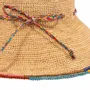 Hats - RAFFIA CLOCHE HAT with multicolored edge - TRAVAUX EN COURS...