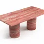 Tables basses - Jaspura - Tables basses - Travertin Rouge - 120X60X40 cm - STONE VALLEY
