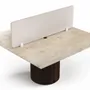Office furniture and storage - Escalerion - offices - Crema Marble - 140X140X75 cm - STONE VALLEY
