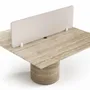 Office furniture and storage - Escalerion - offices - Classic Travertine - 140X140X75 cm - STONE VALLEY