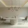 Dining Tables - Ocel - Dining Tables - Calacatta Oro Marble - 150X150X75 cm - STONE VALLEY