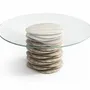 Tables basses - Stonissime - Tables basses - Verre - 70X70X44 cm - STONE VALLEY