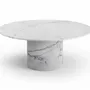 Tables Salle à Manger - Ocel - Tables à manger - Marbre Statuario Michelangelo Carrara - 120X120X75 cm - STONE VALLEY