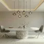 Dining Tables - Ocel - Dining Tables - Statuario Michelangelo Carrara Marble - 120X120X75 cm - STONE VALLEY