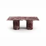Lawn tables - Jaspura - Dining tables - Rosso Levano marble - 160X90X75 cm - STONE VALLEY