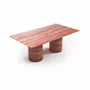 Dining Tables - Jaspura - Dining Tables - Red Travertine - 160X90X75 cm - STONE VALLEY