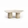 Tables de jardin - Nunoca - Tables basses - Travertin Classique - 130X80X40 cm - STONE VALLEY