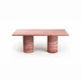 Tables basses - Jaspura - Tables basses - Travertin Rouge - 120X60X40 cm - STONE VALLEY