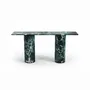 Consoles - Ombrure - Table console - Marbre Verde Alpi - 160X40X85 cm - STONE VALLEY