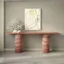 Consoles - Ombrure - Table console - Travertin Rouge - 180X40X85 cm - STONE VALLEY