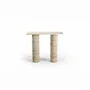 Console table - Mini Shade - Console Table - Classic Travertine - 100X30X85 cm - STONE VALLEY