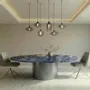 Tables Salle à Manger - Ocel - Tables à manger - Granit Blue Bahia - 120X120X75 cm - STONE VALLEY