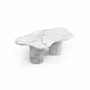 Tables de jardin - Nunoca - Tables basses - Marbre Statuario Michelangelo Carrara - 110X70X40 cm - STONE VALLEY