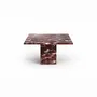 Tables basses - Carrera - Tables basses - Marbre Rosso Levano - 70X70X40 cm - STONE VALLEY