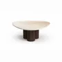 Tables de jardin - Rivage - Tables basses - Marbre Crema - 100X100X40 cm - STONE VALLEY