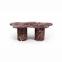 Tables de jardin - Nunoca - Tables basses - Marbre Rosso Levano - 130X80X40 cm - STONE VALLEY