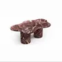 Tables de jardin - Nunoca - Tables basses - Marbre Rosso Levano - 130X80X40 cm - STONE VALLEY