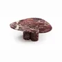 Tables de jardin - Rivage - Tables basses - Marbre Rosso Levano - 100X100X40 cm - STONE VALLEY