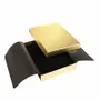 Gifts - Glossy cardboard necklace box with a textured and smooth gold mirror finish, 16cm long - LAVAL 1878