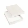 Gifts - Cardboard necklace box with embossed, fluted appearance, pearly white - LAVAL 1878