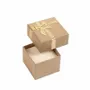 Gifts - Natural kraft cardboard ring box, gold-printed hot foil stamped knot - LAVAL 1878