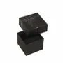 Gifts - Matte black cardboard ring box, black printed hot foil stamped bow - LAVAL 1878