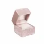 Cadeaux - Écrin bague LED, carré en velours synthétique rose clair - LAVAL 1878