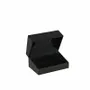 Gifts - Black matte smooth sheathed 2-ring box - LAVAL 1878