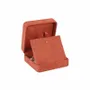 Gifts - B.O./pendant case with synthetic sheathed suede-like finish, terracotta - LAVAL 1878
