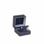 Gifts - High-end matte synthetic-coated earring case/necklace, navy blue - LAVAL 1878