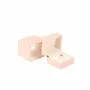 Gifts - Smooth, pale pink, rubberized synthetic ring case, matching pouch - LAVAL 1878