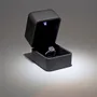 Gifts - Black synthetic-coated LED ring case with stitching - LAVAL 1878