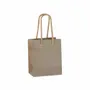 Gifts - Matte taupe paper bags 10 x 6.5 x H 12cm, 190g (x12) - LAVAL 1878