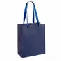 Cadeaux - Sacs papier mat bleu nuit, poignées ruban 22 x 10 x H 29cm, 190g (x12) - LAVAL 1878