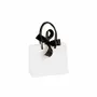 Gifts - White matte paper bags, black ribbon, 16 x 8 x H 12cm, 165g (x10) - LAVAL 1878