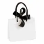 Gifts - White matte paper bags, black ribbon, 33 x 10 x H 24cm, 165g (x10) - LAVAL 1878