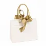 Cadeaux - Sacs papier mat blanc, ruban doré 33 x 10 x H 24cm, 140g (x10) - LAVAL 1878