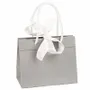 Gifts - Matte grey paper bags, white ribbon, 33 x 10 x H 24cm, 145g (x10) - LAVAL 1878