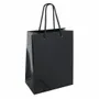 Gifts - Glossy black paper bags 18 x 10 x H 22.7cm, 190g (x10) - LAVAL 1878
